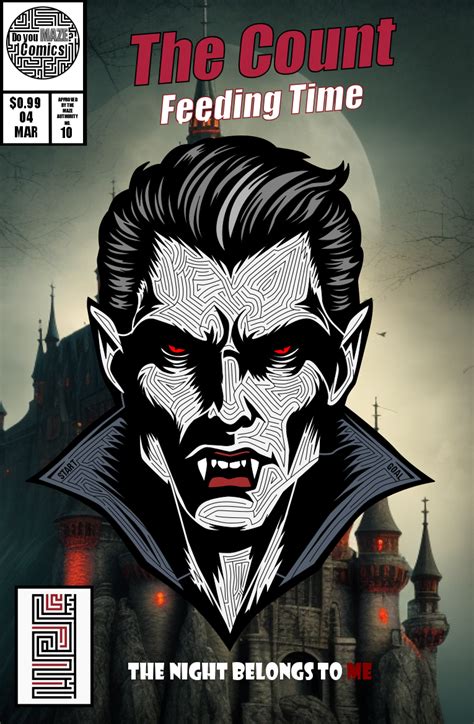 Maze Comic Book Cover 10 The Count — Free Printable Mazes For All Ages