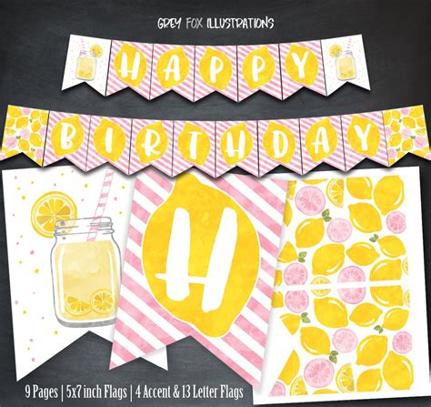 Lemonade Banner Lemonade Birthday Banner Lemonade Party - Etsy