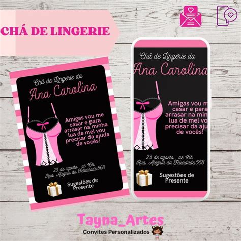 Chá de Lingerie Digital Personalizado Elo7 Produtos Especiais