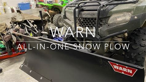 Warn All In One Snow Plow Install Honda Rancher 420 Youtube