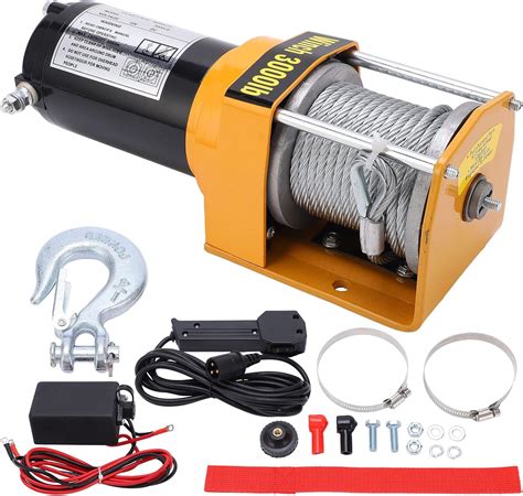 Amazon Vomeko Pulleys Winches 12V Electric Winch Kit 3000LB With