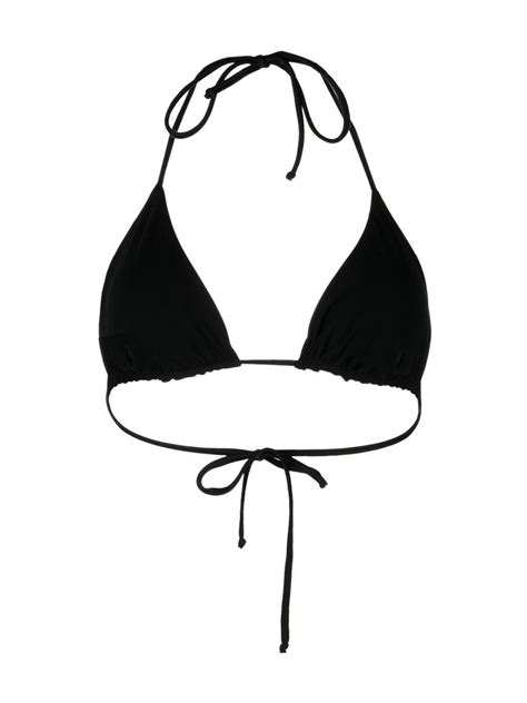 Moschino Double Question Mark Bikini Top Black FARFETCH