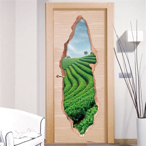 🥇 Door stickers tea plantation 3D 🥇