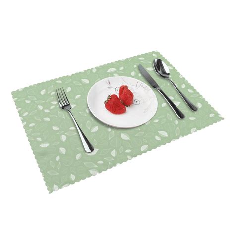 DCHYO Green Leaves Placemat Anti Oil And Heat Insulating Placemat 12x18