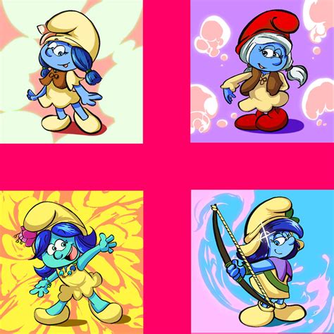 smurfs  lost village fanart characters animated cartoon smurflily