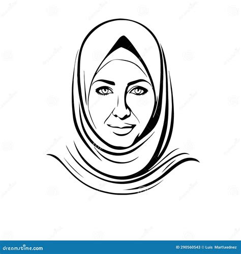 Gorgeous And Lovely Muslim Woman Vector Art Stock Illustration