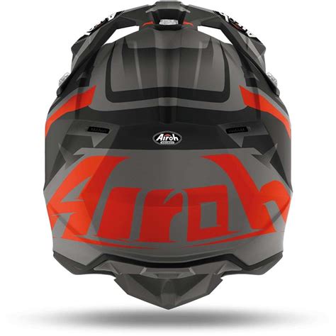 Casco Motocross Enduro Airoh Wraaap Sequel Arancio Opaco Stemaracing