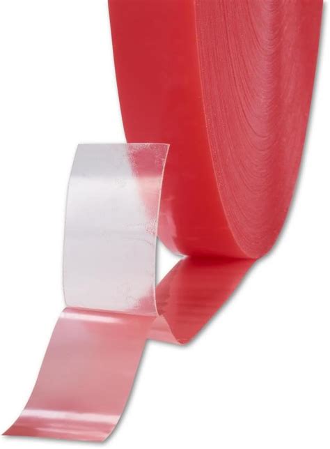 Duraco Red Clear Double Sided Permanent Tape 8 Mil X 34 X 180 Ft