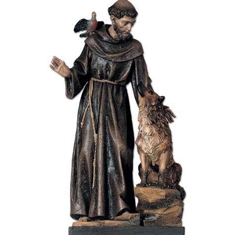 St Francis With Wolf 90 1926 Tonini Church Supply