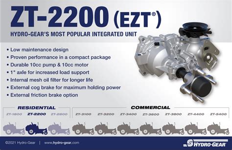 Hydro Gear Zc Dmbb 4mdc 24px Hydrostatic Transmission Zt 2200 Ezt