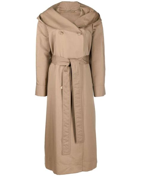 The Row Cotton Hooded Trench Coat In Natural Lyst