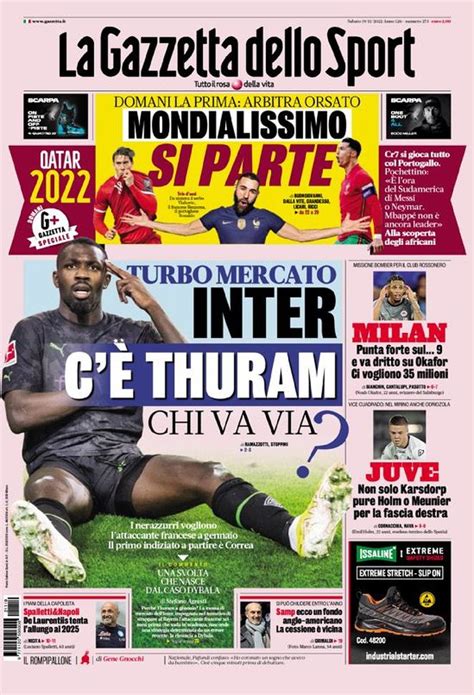 Quotidiani Sportivi Le Prime Pagine Tra Calciomercato E Mondiali