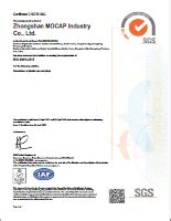 MOCAP ISO 9001 Standards Certificates And RoHS Compliances