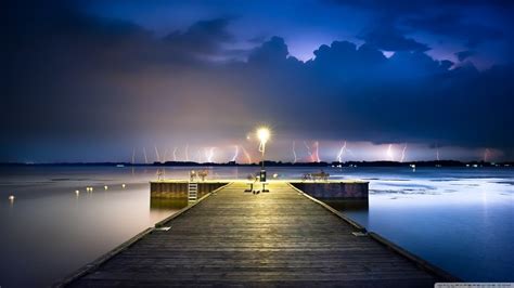 Sunlight Landscape Sunset Sea Night Reflection Sky Clouds