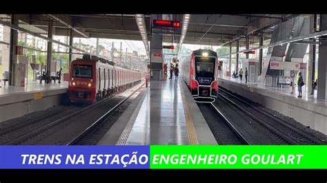 Cptm Trens Na Esta O Engenheiro Goulart Linha Jade Youtube