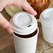 Choice Oz White Hot Paper Cup Travel Lid Pack