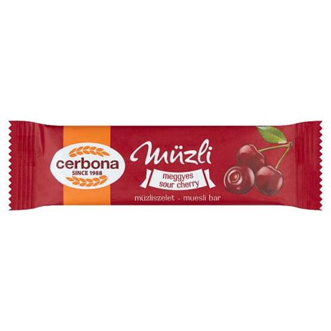 Cerbona Sour Cherry Muesli Bar 20 G Tesco Online Tesco From Home