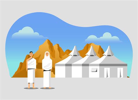 White Tent Camp Area Of Hajj Pilgrimage 1902806 Vector Art At Vecteezy