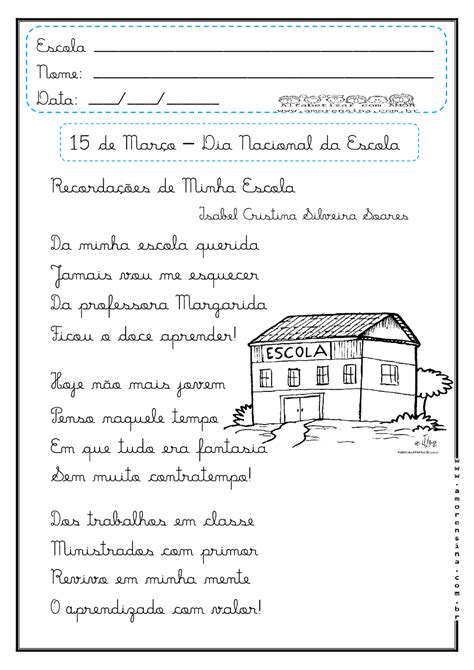 Poemas Sobre Escola Rimas Revoeduca