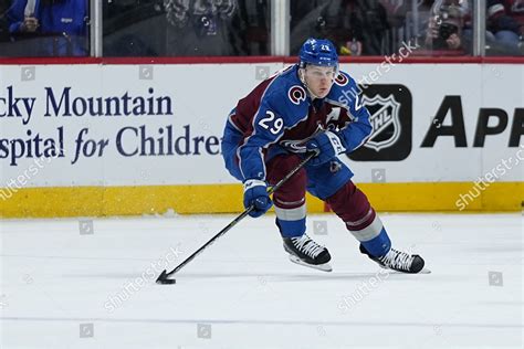 Colorado Avalanche Center Nathan Mckinnon 29 Editorial Stock Photo