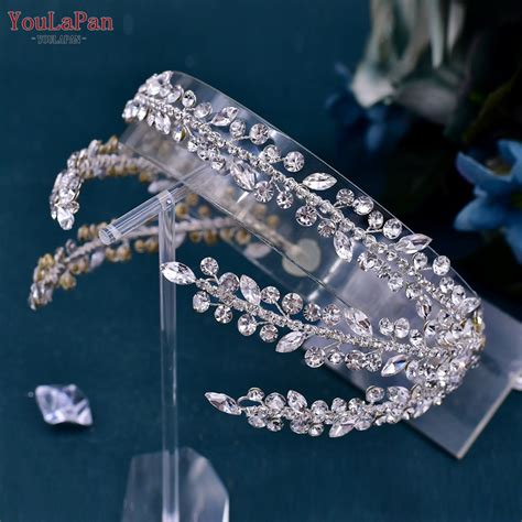 Youlapan Hp Hot Sale Woman Headband Silver Rhinestone Crystal