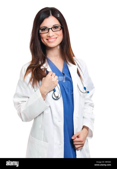 Friendly Female Doctor Portrait Stock Photo Alamy