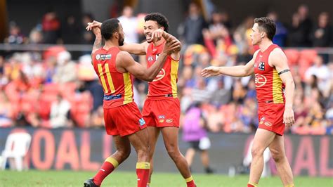 Afl 2022 Gold Coast Suns Defeat West Coast Eagles Jai Culley Elbow