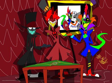 Smiling Demons Black Hat Villainous Alastor Hazbin Hotel Dennis