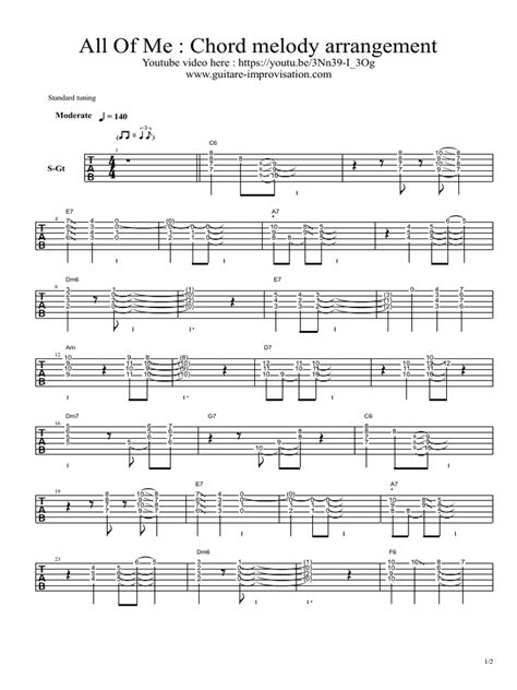 All Of Me Chordy Melody Arranjo Pdf Music Theory Elements Of Music