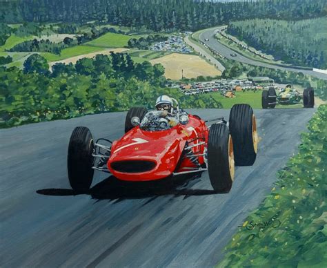 John Surtees Ferrari 156 Painting | Freck's Auto Art