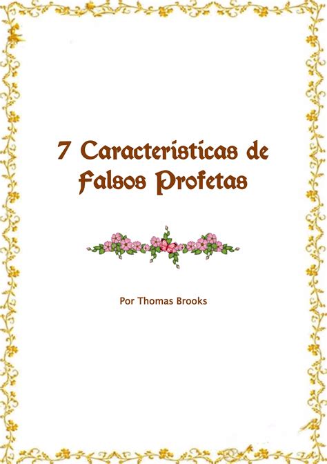 Caracteristicas De Falsos Profetas Pdf