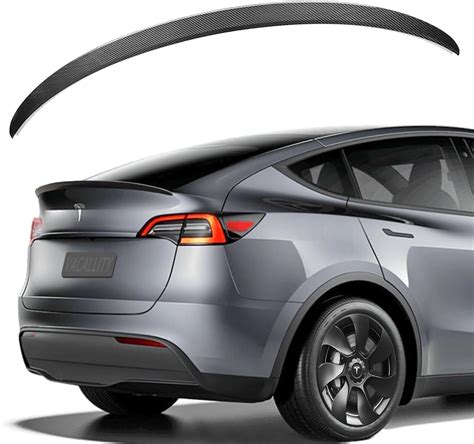 Buy Vacallity Tesla Model Y Spoiler Carbon Fiber Patterned Rear Trunk