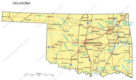 Oklahoma Rivers Map