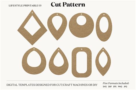 Earrings Template Cut File Graphic By Lifestyle Craft Co Creative Fabrica