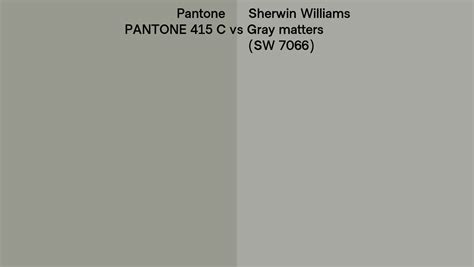 Pantone 415 C Vs Sherwin Williams Gray Matters Sw 7066 Side By Side