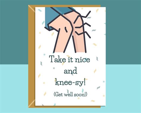 Funny Knee Operation Knee Surgery Recovery Card Knee Etsy UK