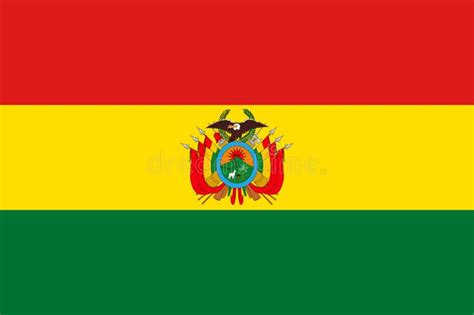 Bolivian Official Flag Of The South American Country Stock Vector