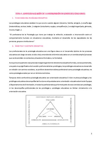 Tema Intervencion En Contextos Educativos Pdf