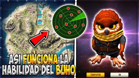 COMO FUNCIONA LA HABILIDAD DEL BUHO NUEVA MASCOTA DE FREE FIRE BUBO DE