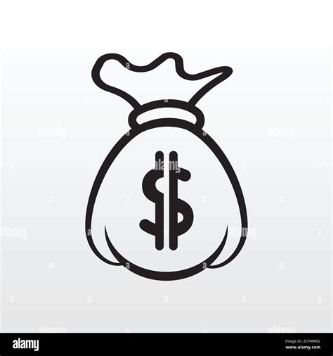 Creative money bag dollar sign vector icon design. US dollar money bag ...