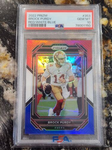 2022 Brock Purdy RC 353 Red White Blue Prizm Psa 10 Gem Mint EBay