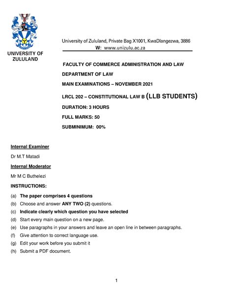 Cons Law Llb Main Exam November Final Faculty Of Commerce