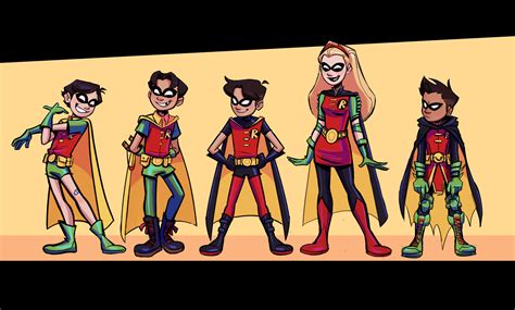 Robin Hd Damian Wayne Tim Drake Dick Grayson Stephanie Brown Jason Todd Hd Wallpaper