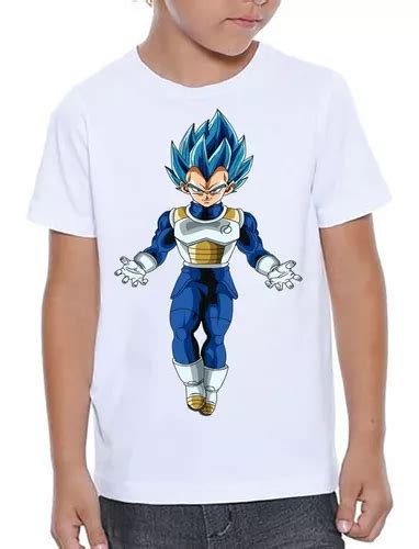 Camiseta Infantil Dragon Ball Goku Sayajin Vegeta Anime 02