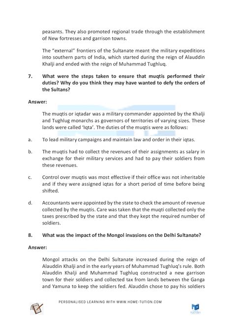 Ncert Solutions For Class History Chapter The Delhi Sultans