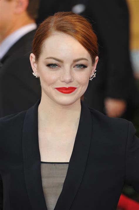 Emma Stone Updo Red Hairstyle