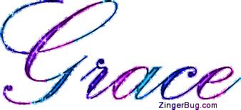 Grace Pink Blue Glitter Name Text Glitter Graphic, Greeting, Comment, Meme or GIF