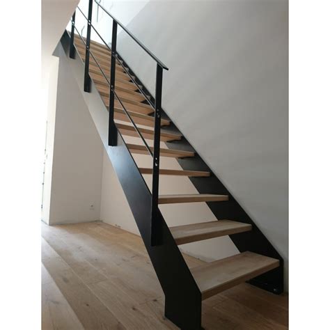 Escalier Industriel Mixte Acier Et Bois Droit H La