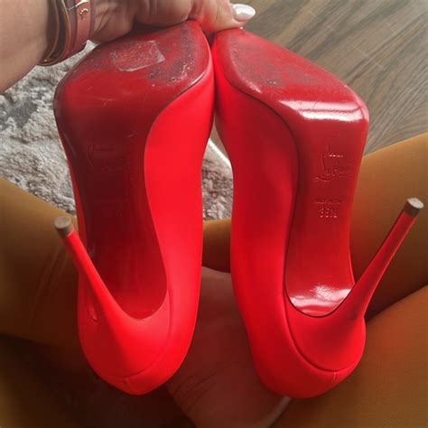 Shoes Christian Loubatin Hot Pinkorange Heel Poshmark
