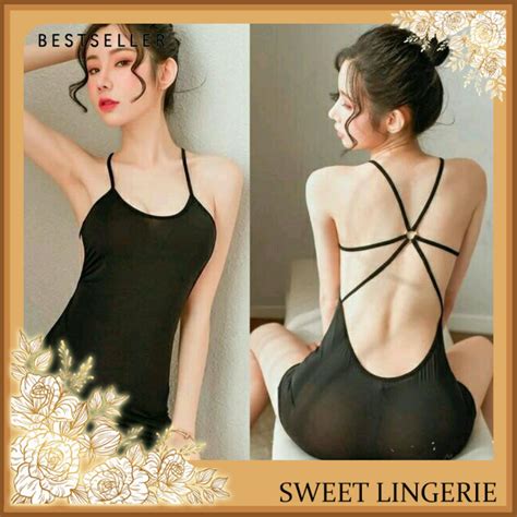 Jual Gaun Lingeri Lingerie Set Baju Tidur G String Malam Pertama Wanita